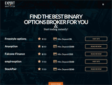 Tablet Screenshot of binaryoptionexpert.com
